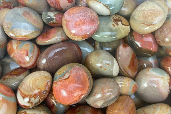 Large, Polished Polychrome Jasper Stones For Sale - FossilEra.com